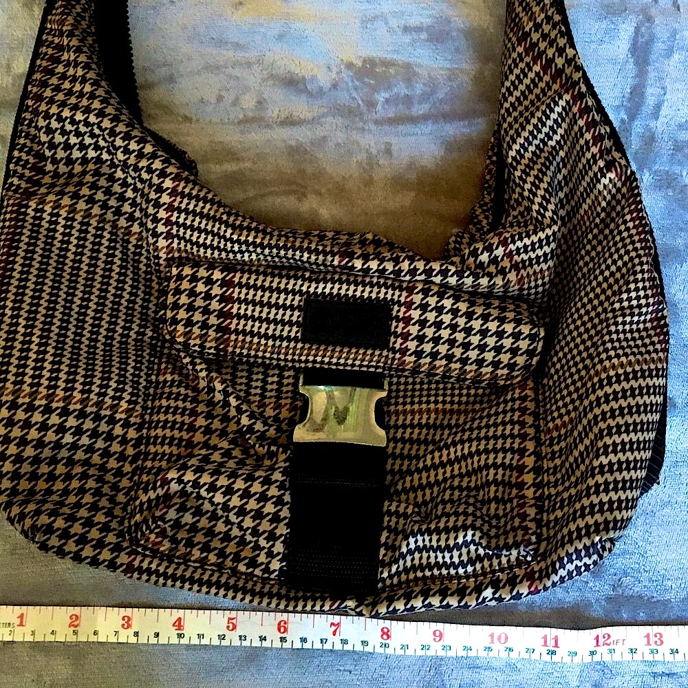 Ralph Lauren Plaid houndstooth shoulder bag - lightweight travel friendly fall - Picture 2 of 9